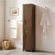 Crosley Savannah Linen Storage Cabinet in Walnut