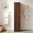 Crosley Savannah Linen Storage Cabinet in Walnut