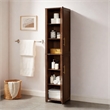 Crosley Savannah Linen Storage Cabinet in Walnut