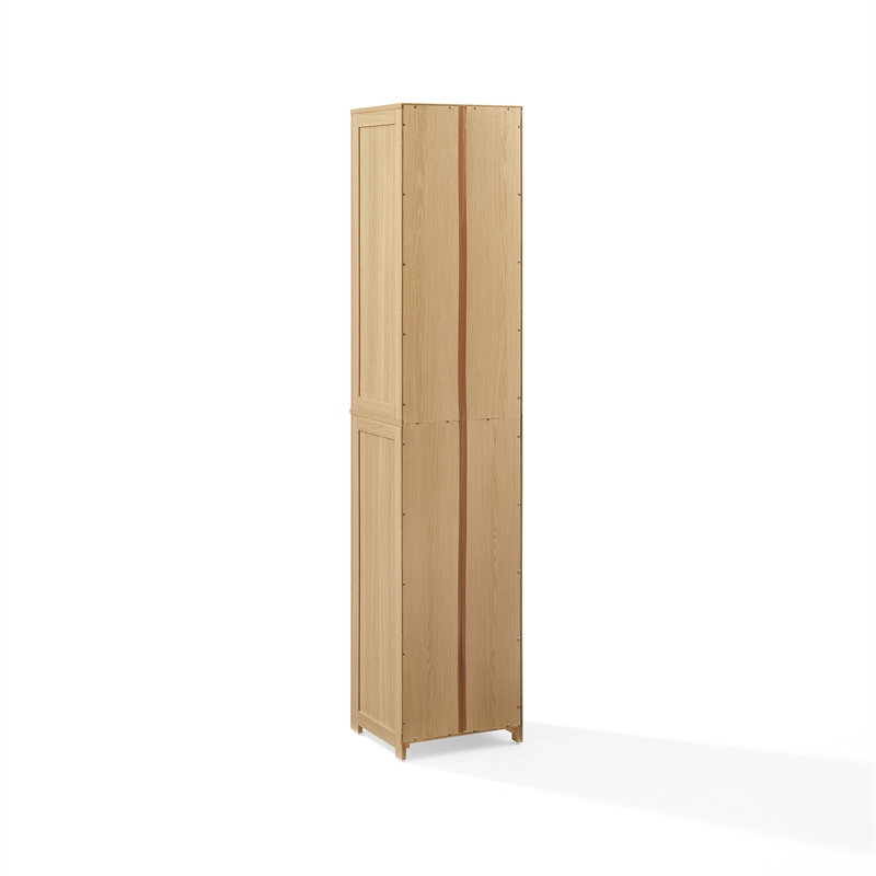 Crosley Savannah Linen Storage Cabinet in Natural
