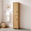 Crosley Savannah Linen Storage Cabinet in Natural