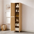 Crosley Savannah Linen Storage Cabinet in Natural