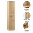 Crosley Savannah Linen Storage Cabinet in Natural