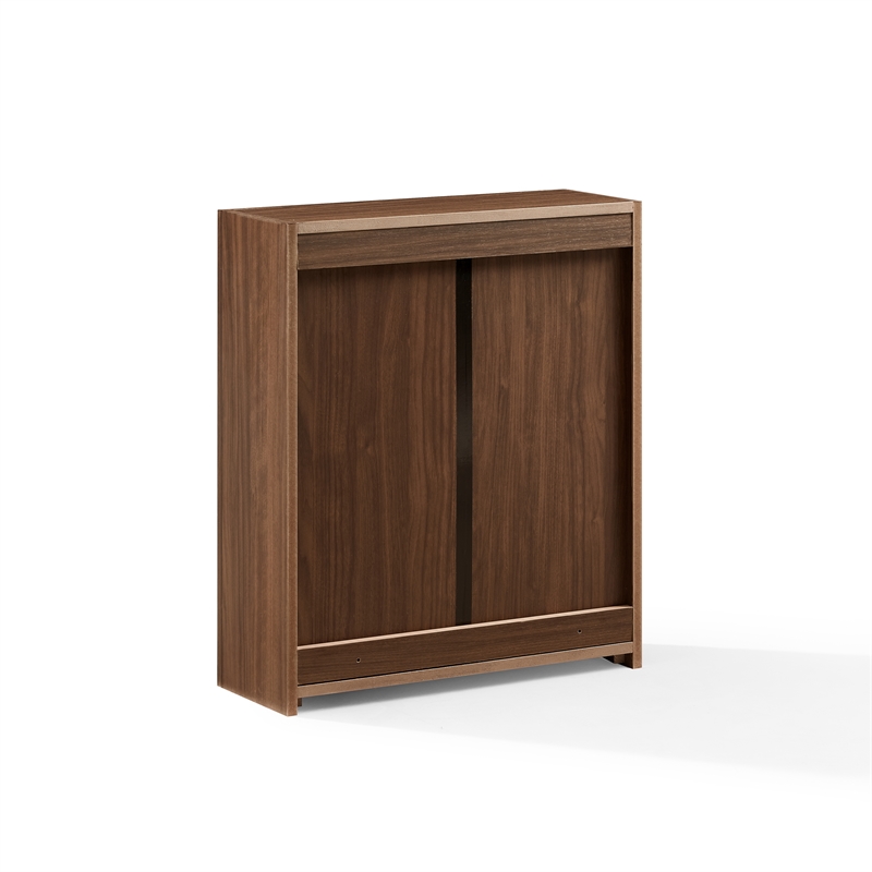 Crosley Savannah Wall Storage Cabinet in Walnut