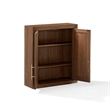 Crosley Savannah Wall Storage Cabinet in Walnut
