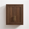 Crosley Savannah Wall Storage Cabinet in Walnut