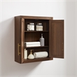 Crosley Savannah Wall Storage Cabinet in Walnut
