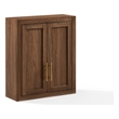 Crosley Savannah Wall Storage Cabinet in Walnut