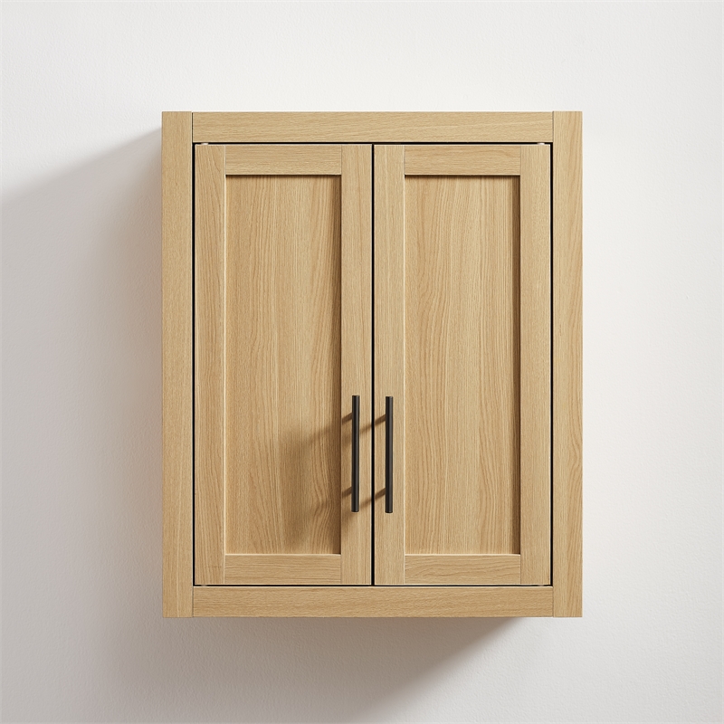 Crosley Savannah Wall Storage Cabinet in Natural