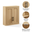 Crosley Savannah Wall Storage Cabinet in Natural