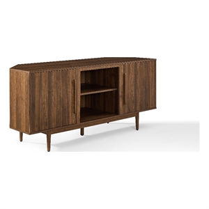 Crosley Liam Corner TV Stand For 65&quot TV in Walnut