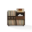 Crosley Dylan Record Player Cabinet With Vinyl And CD Storage in Walnut