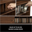 Crosley Dylan Record Player Cabinet With Vinyl And CD Storage in Walnut