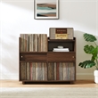 Crosley Dylan Record Player Cabinet With Vinyl And CD Storage in Walnut