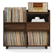 Crosley Dylan Record Player Cabinet With Vinyl And CD Storage in Walnut