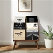 Crosley Liam Medium Vinyl Record Storage Stand in Walnut