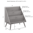 Crosley Liam Medium Vinyl Record Storage Stand in Walnut