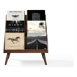 Crosley Liam Medium Vinyl Record Storage Stand in Walnut