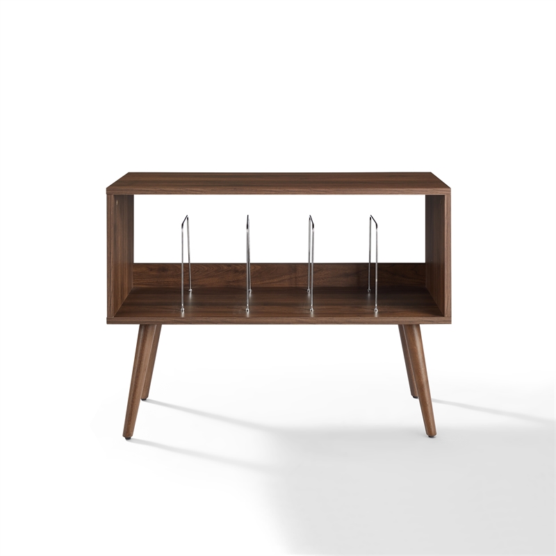 Crosley Liam Small Record Player Stand With Vinyl Storage in Walnut