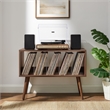 Crosley Liam Small Record Player Stand With Vinyl Storage in Walnut