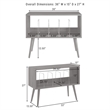 Crosley Liam Small Record Player Stand With Vinyl Storage in Walnut