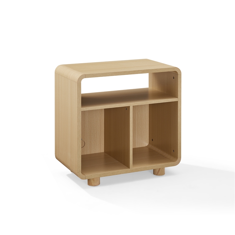 Crosley Zoe Record Player Stand With Vinyl Storage in Ash