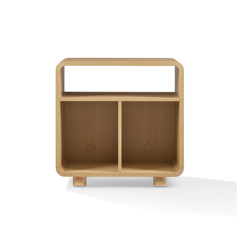 Crosley Zoe Record Player Stand With Vinyl Storage in Ash