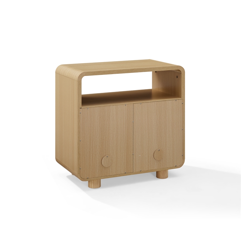 Crosley Zoe Record Player Stand With Vinyl Storage in Ash