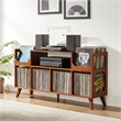 Crosley Asheville XL Record Player Stand With Vinyl Storage in Walnut