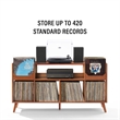 Crosley Asheville XL Record Player Stand With Vinyl Storage in Walnut