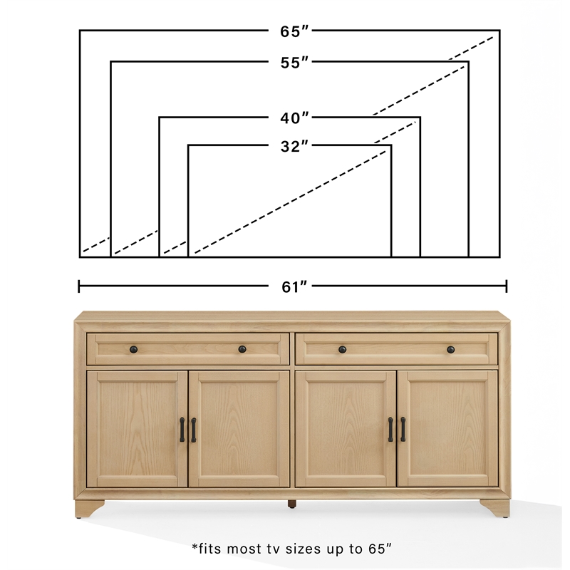 Crosley Tara Sideboard in Natural