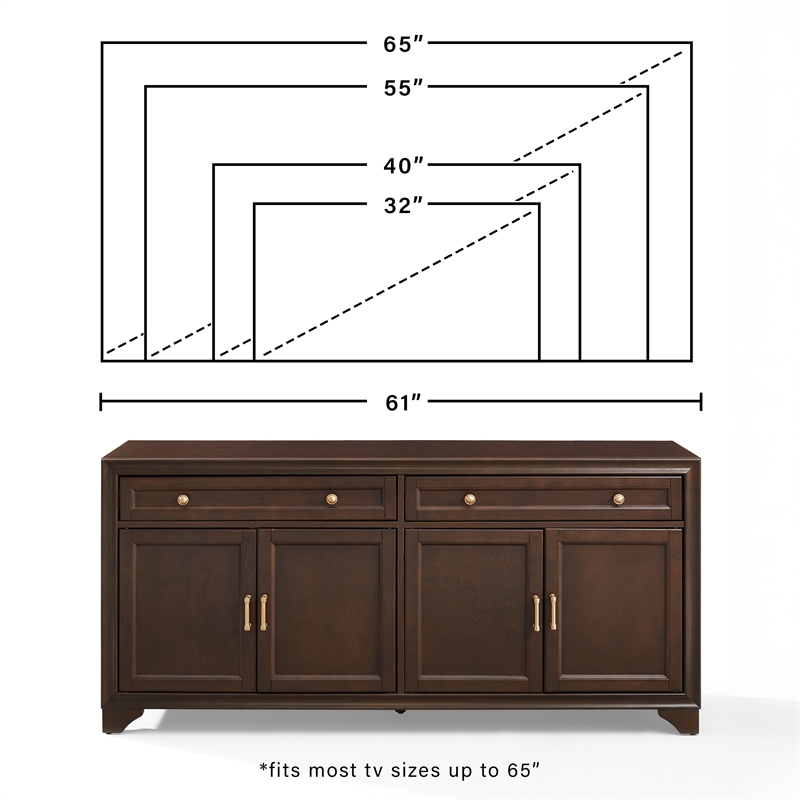 Crosley Tara Sideboard in Brown