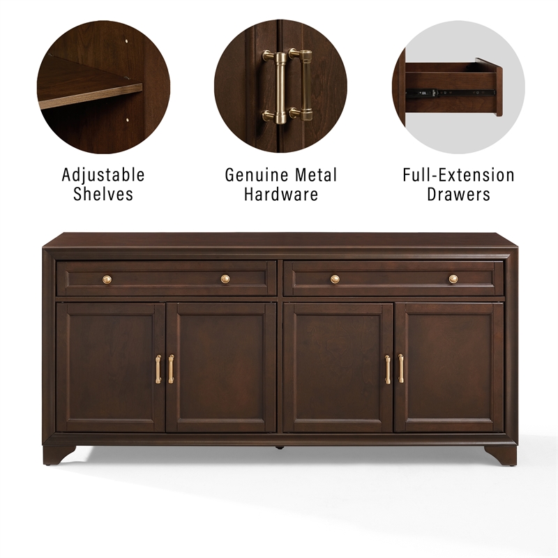 Crosley Tara Sideboard in Brown