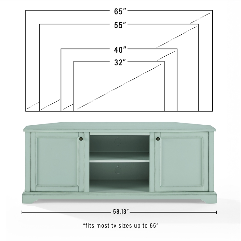 Crosley Holbrook Corner TV Stand For Up to 65