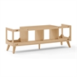 Crosley Asheville Low Record Player Stand With Vinyl Storage in Natural