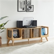 Crosley Asheville Low Record Player Stand With Vinyl Storage in Natural