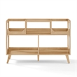 Crosley Asheville Large Record Player Stand With Vinyl Storage in Natural