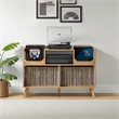 Crosley Asheville Large Record Player Stand With Vinyl Storage in Natural