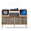 Crosley Asheville Large Record Player Stand With Vinyl Storage in Natural