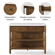 Crosley Roselyn Faux Marble Top Kitchen Island in Brown and White Marble