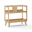 Crosley Asheville Medium Record Player Stand With Vinyl Storage in Natural
