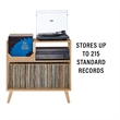 Crosley Asheville Medium Record Player Stand With Vinyl Storage in Natural