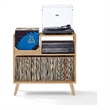 Crosley Asheville Medium Record Player Stand With Vinyl Storage in Natural