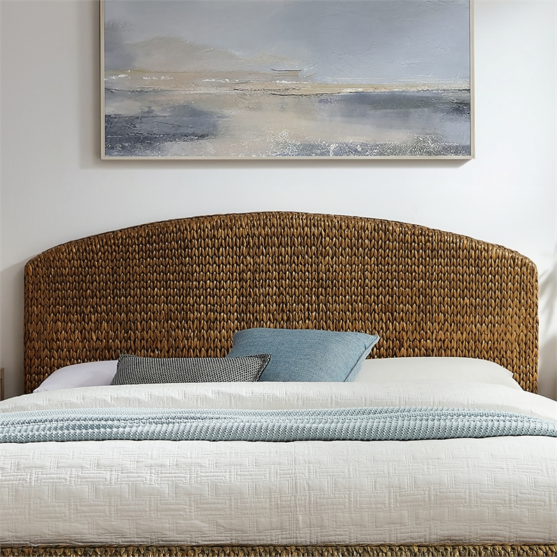 Crosley Edgewater Curved King Headboard in Seagrass
