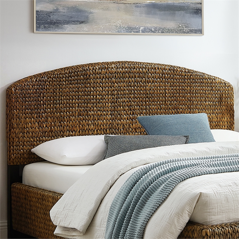 Crosley Edgewater Curved King Headboard in Seagrass