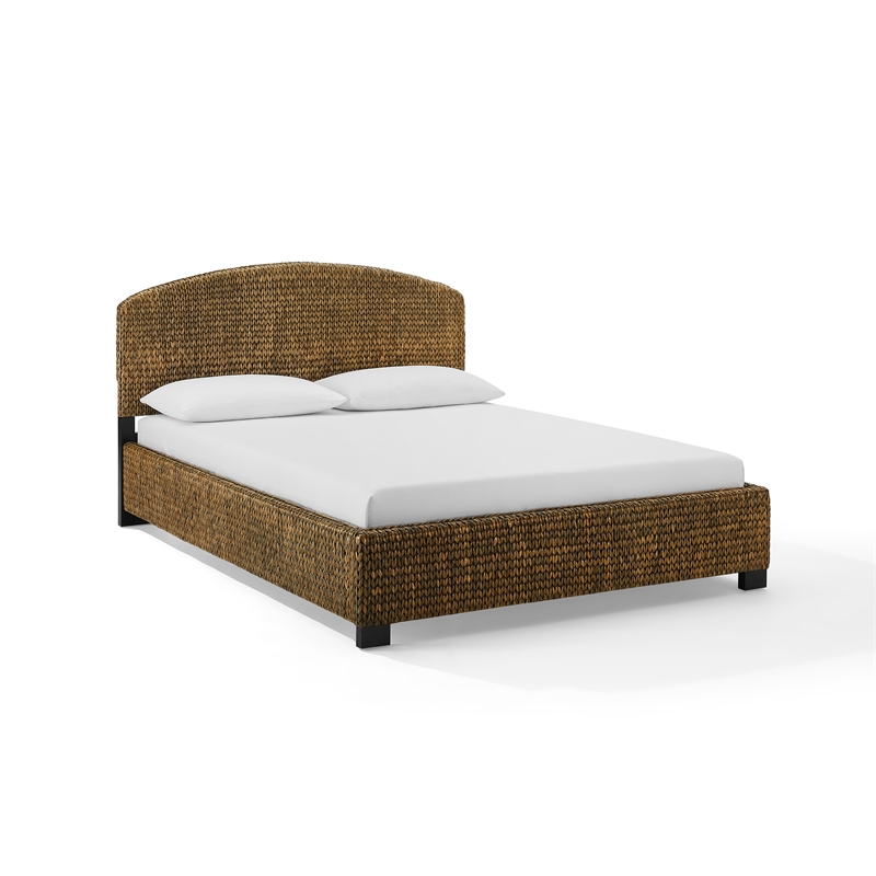 Crosley Edgewater Square Queen Bed in Seagrass
