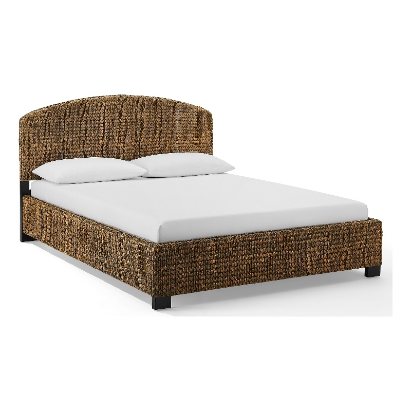 Crosley Edgewater Square Queen Bed in Seagrass