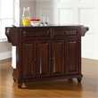 Crosley Furniture Cambridge Wood Kitchen Island in Mahogany/Black