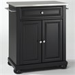 Crosley Furniture Alexandria Wood Portable Kitchen Island in Black