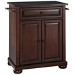 Crosley Furniture Alexandria Wood Portable Kitchen Island in Mahogany/Black